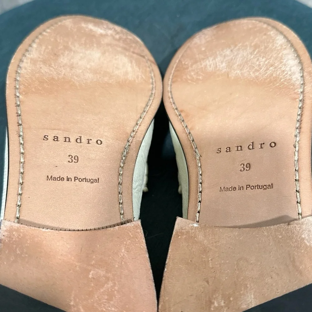 Sandro | Lizard Embossed Leather Loafers Size: 39 - Picture 5 of 9